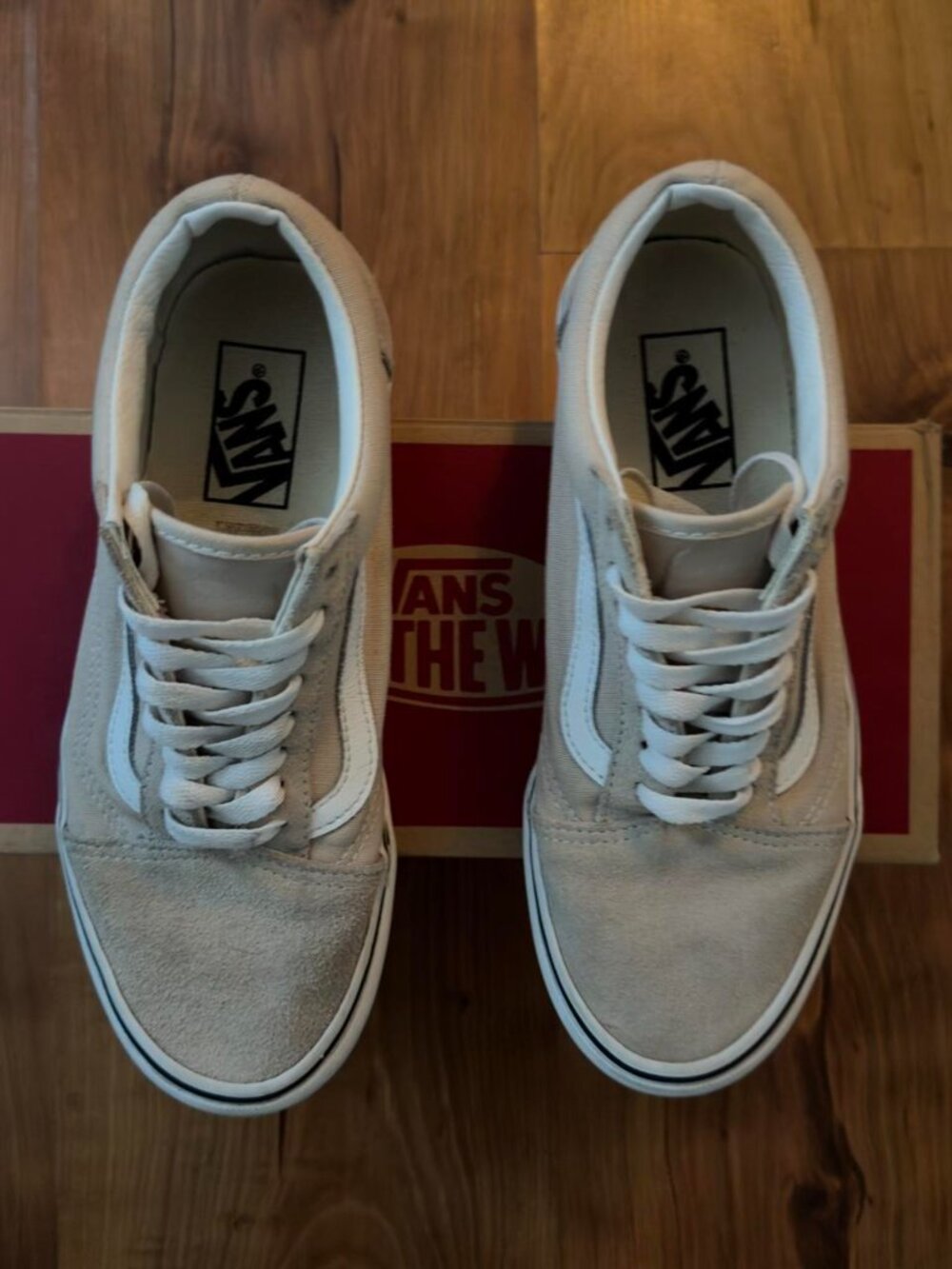 Vans Women's Cream and Tan Trainers